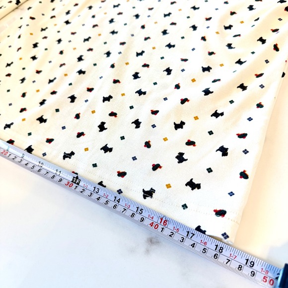 Northern Isles Womens Small Turtleneck Scottie Dog Tartan Print Cream Vintage S - Picture 8 of 10